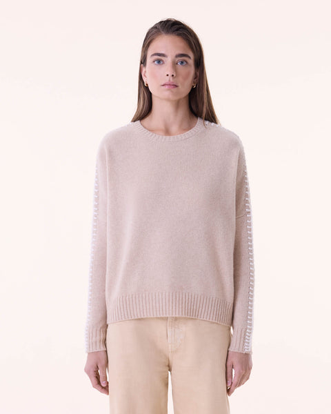 Pull Amea beige organic - Image principale