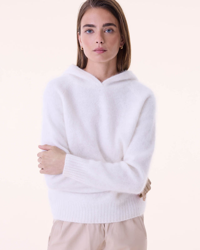 Pull Hoodie Soso blanc - Image principale
