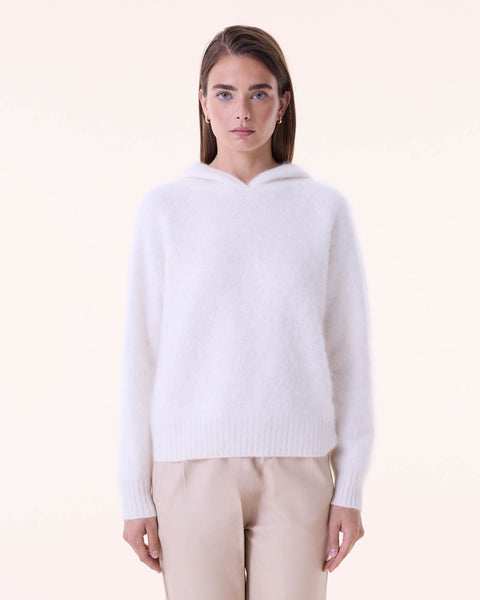 Pull Hoodie Soso blanc - Image principale