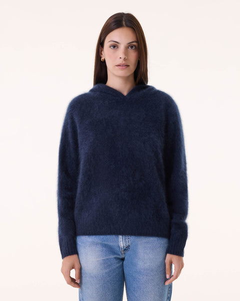 Pull Hoodie Soso bleu marine foncé - Image principale