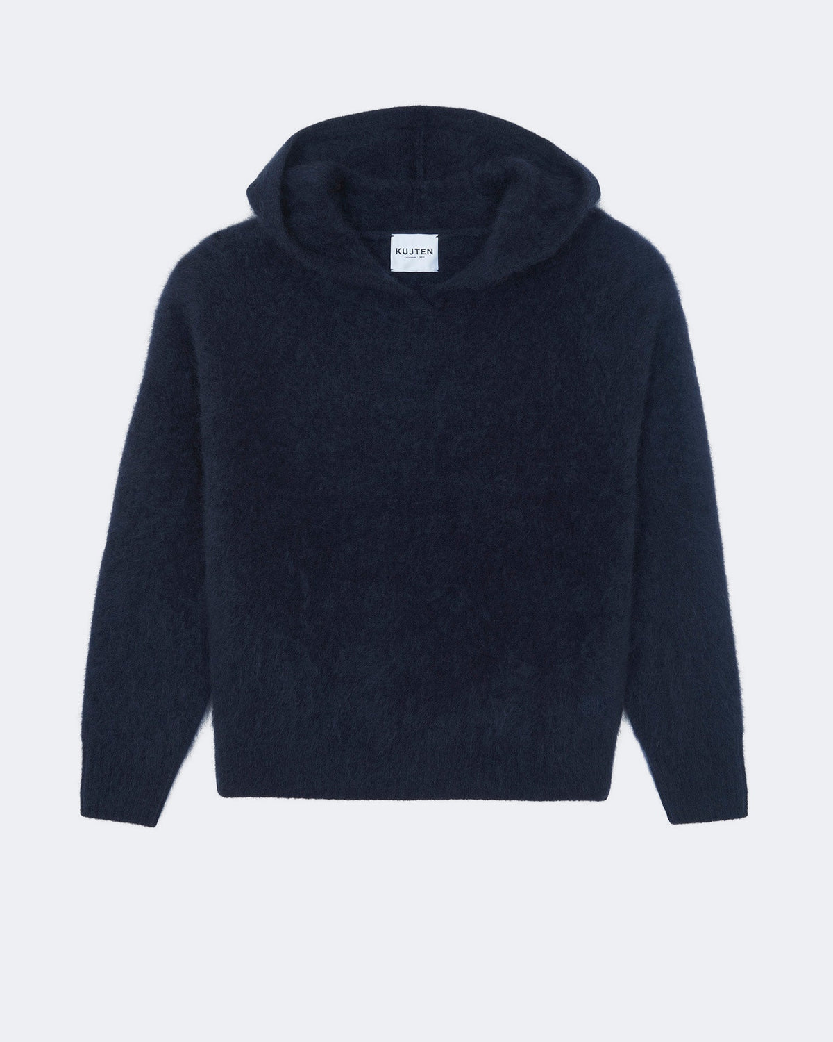 Pull hoodie soso cachemire bleu - Kujten packshot