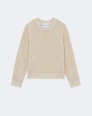 Pull brooke tricotage vanisé et ajouré beige - Kujten packshot