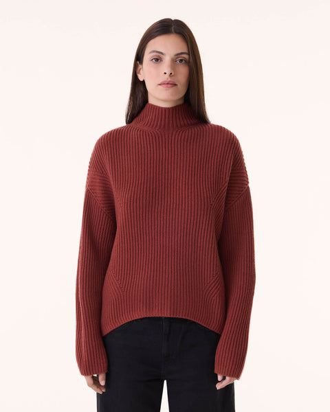 Sweater Demi earth burgundy - Image principale