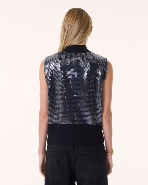 Sweater Tank Top Divine Sequins black - Image principale