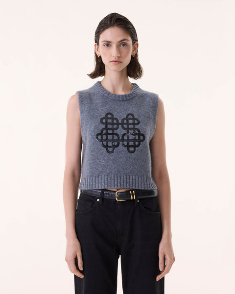 Top Gia gris flanelle - Image principale
