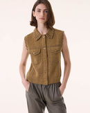Gilet Joss Lacets bronze