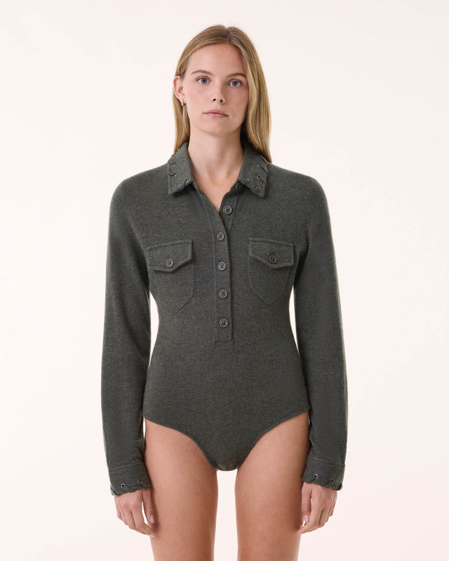 Body July Lacets kaki foncé - Image principale