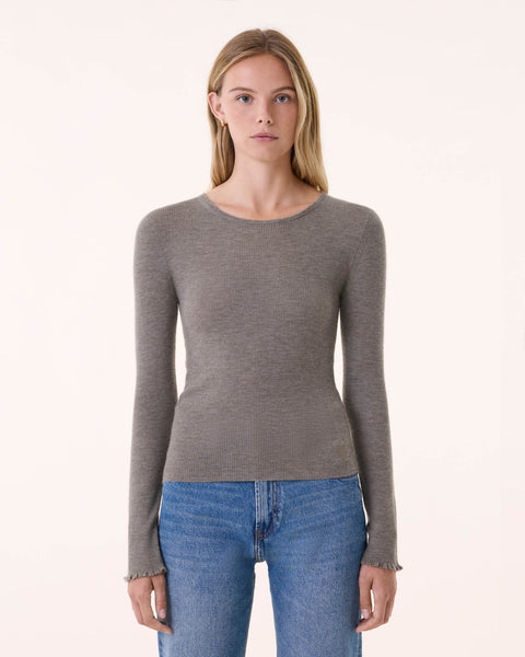 Sweater Karli marl khaki - Image principale