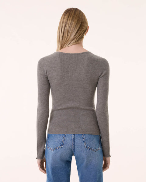 Sweater Karli marl khaki - Image principale