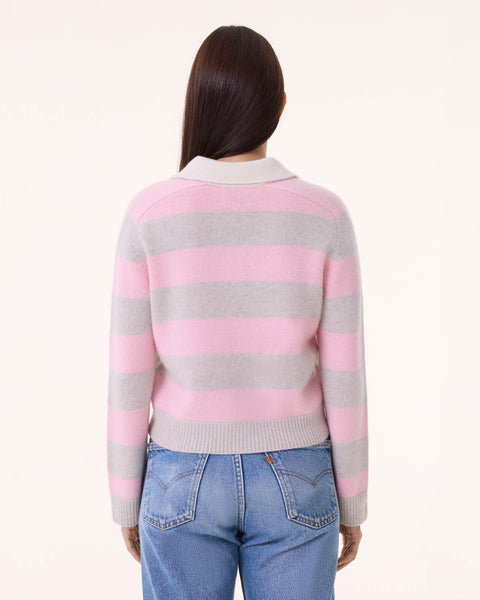 Pull Polo Royce Stripes rose vintage - Image principale