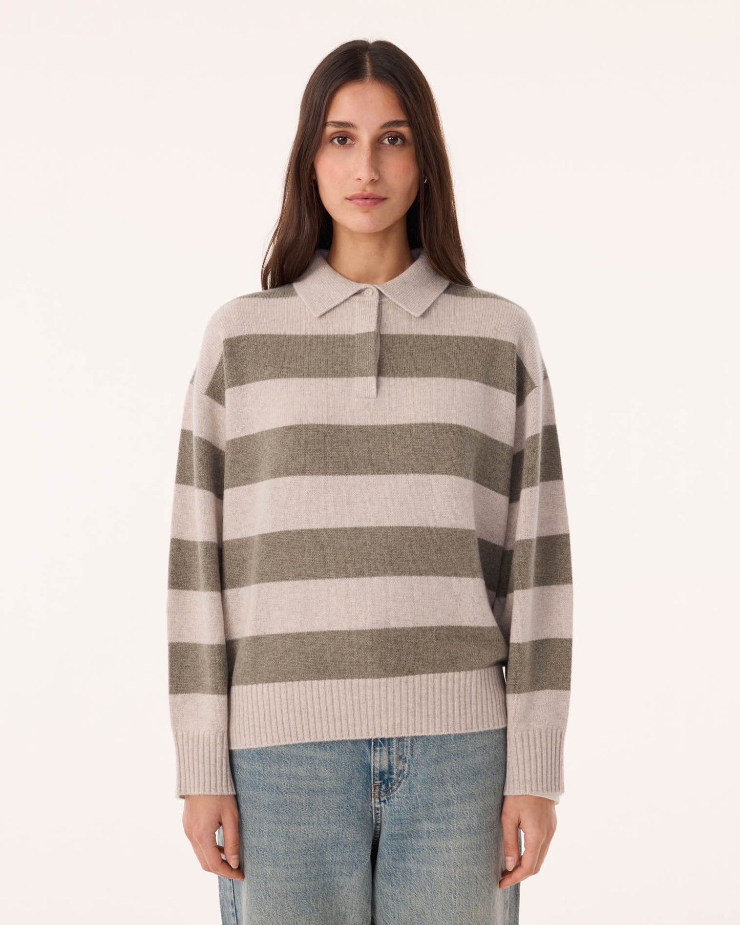 Polo Royde Set Stripe khaki heather