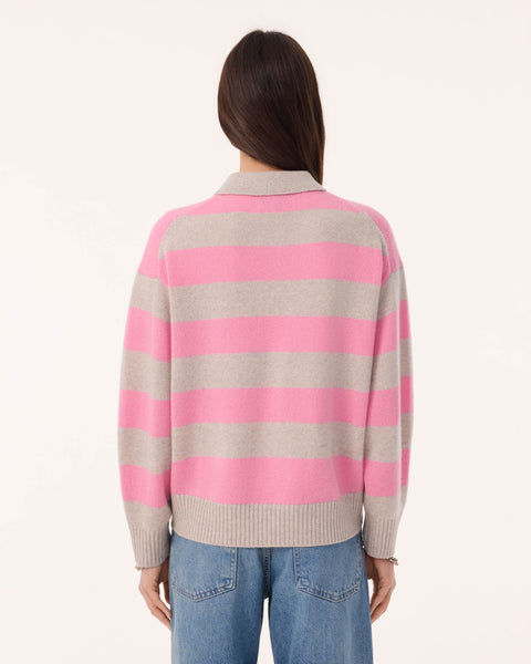 Polo Royde Set Stripe bubble pink - Image principale