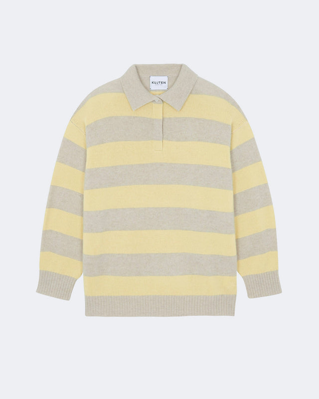 Polo Royde Stripes anise - Image principale