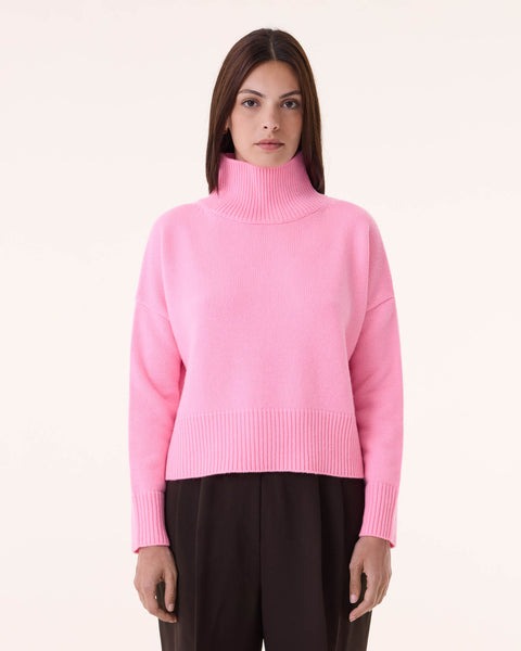 Pull Ulla Crop rose bonbon - Image principale