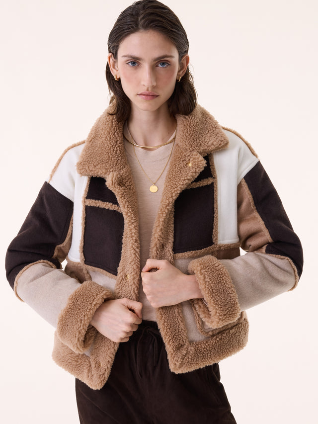 Veste Janet Patchwork light camel - Image principale