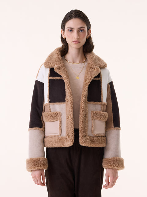 Veste Janet Patchwork light camel - Image principale