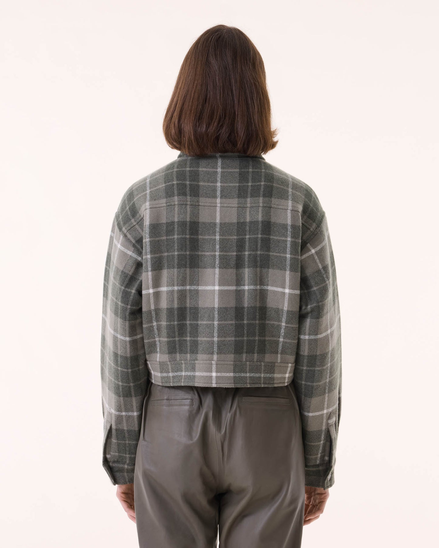 Veste Arya Woven Square kaki chiné