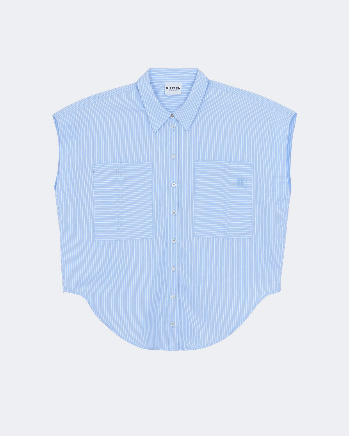Chemise spring droit bleu blanc - Kujten packshot