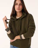 Pull Hoodie Bakia Bouclette vert kombu