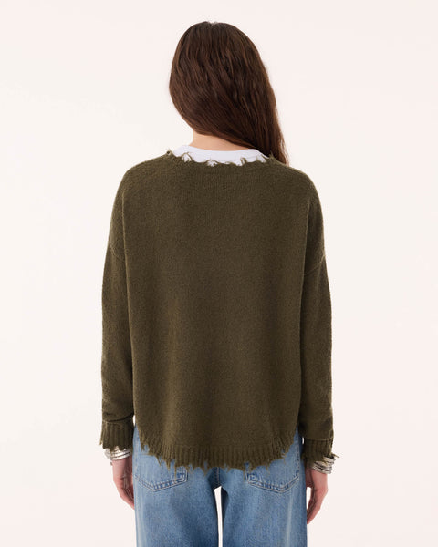 Sweater Mela Bouclette kombu green - Image principale