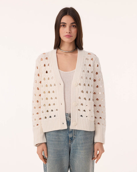 Cardigan Leocadia blanc - Image principale