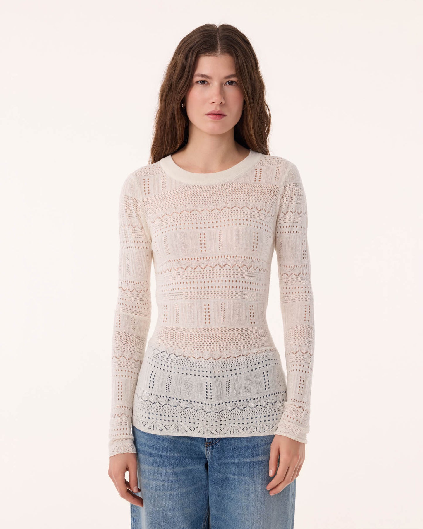 Top Semeti Pointelle blanc