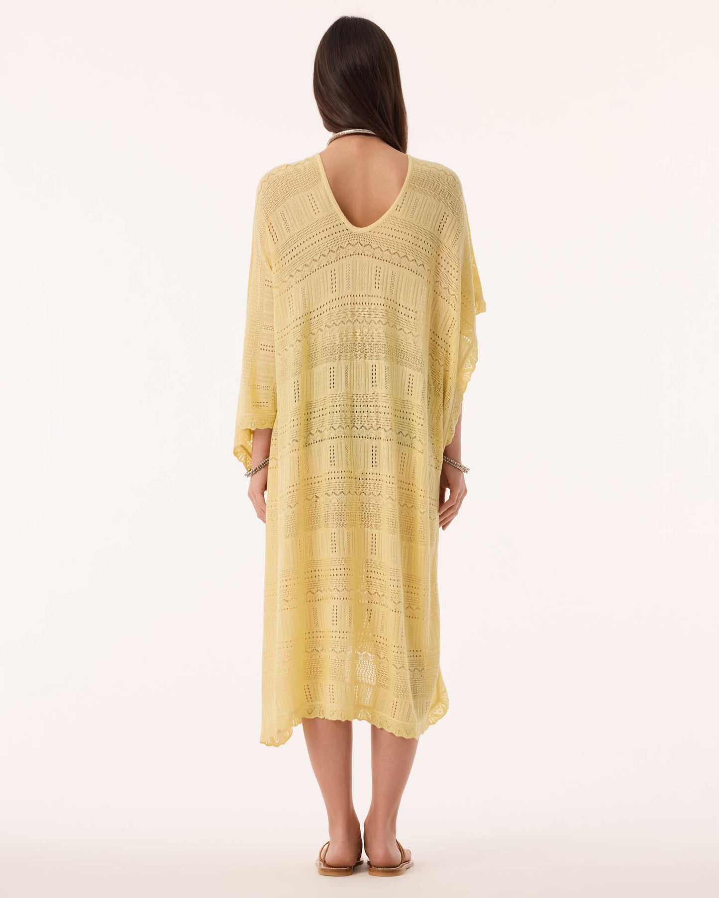 Poncho Melania Pointelle anise
