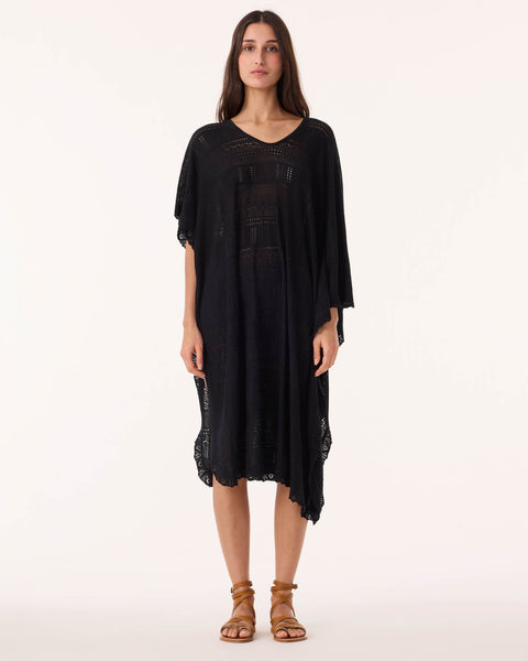 Poncho Melania Pointelle noir - Image principale