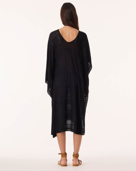 Poncho Melania Pointelle noir - Image principale