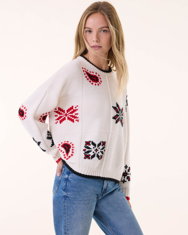 Sweater Camila Noel white black - Image principale