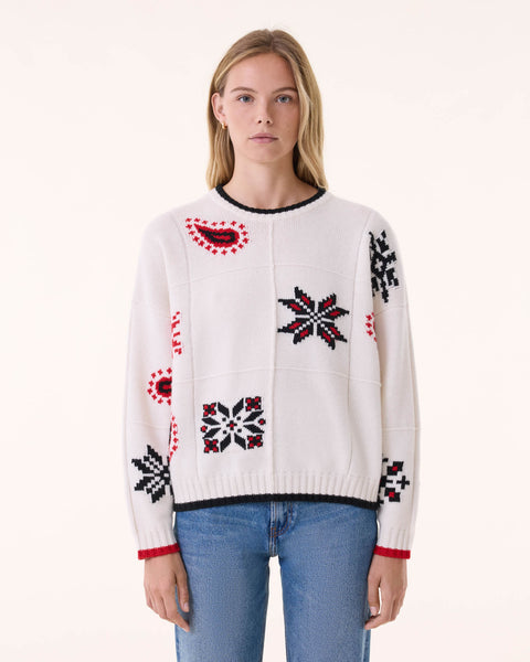 Sweater Camila Noel white black - Image principale