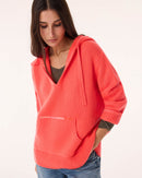 Pull Hoodie Solmar corail néon