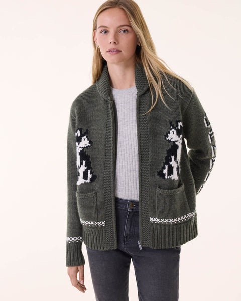 Gilet Peggy Dog Head kaki foncé - Image 1