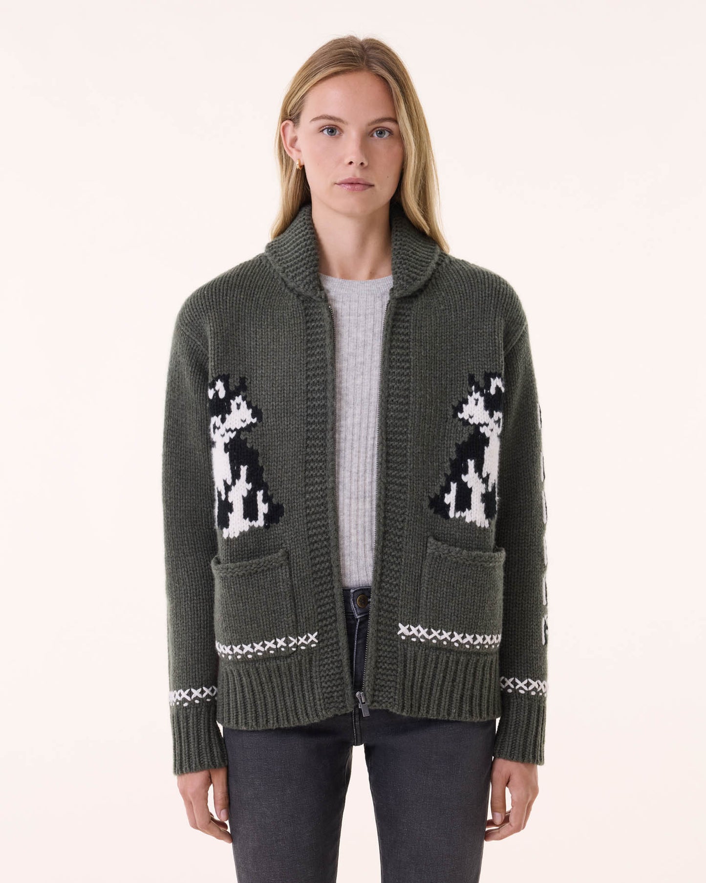 Précommande | Gilet Peggy Dog Head kaki foncé