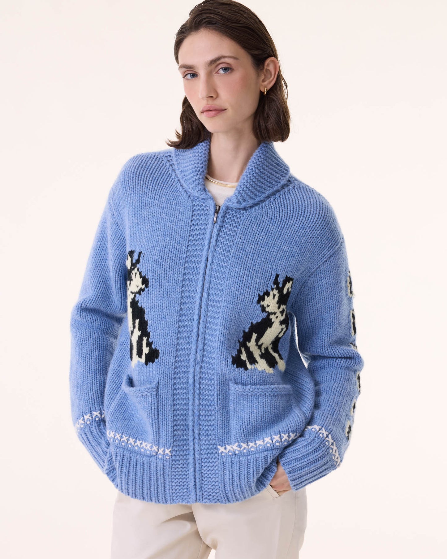 Preorder | Vest Peggy Dog Head steel blue