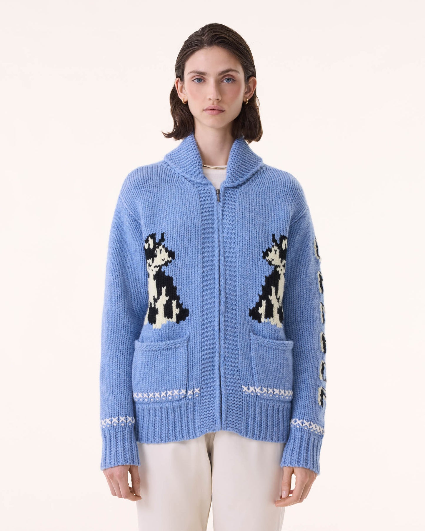 Preorder | Vest Peggy Dog Head steel blue