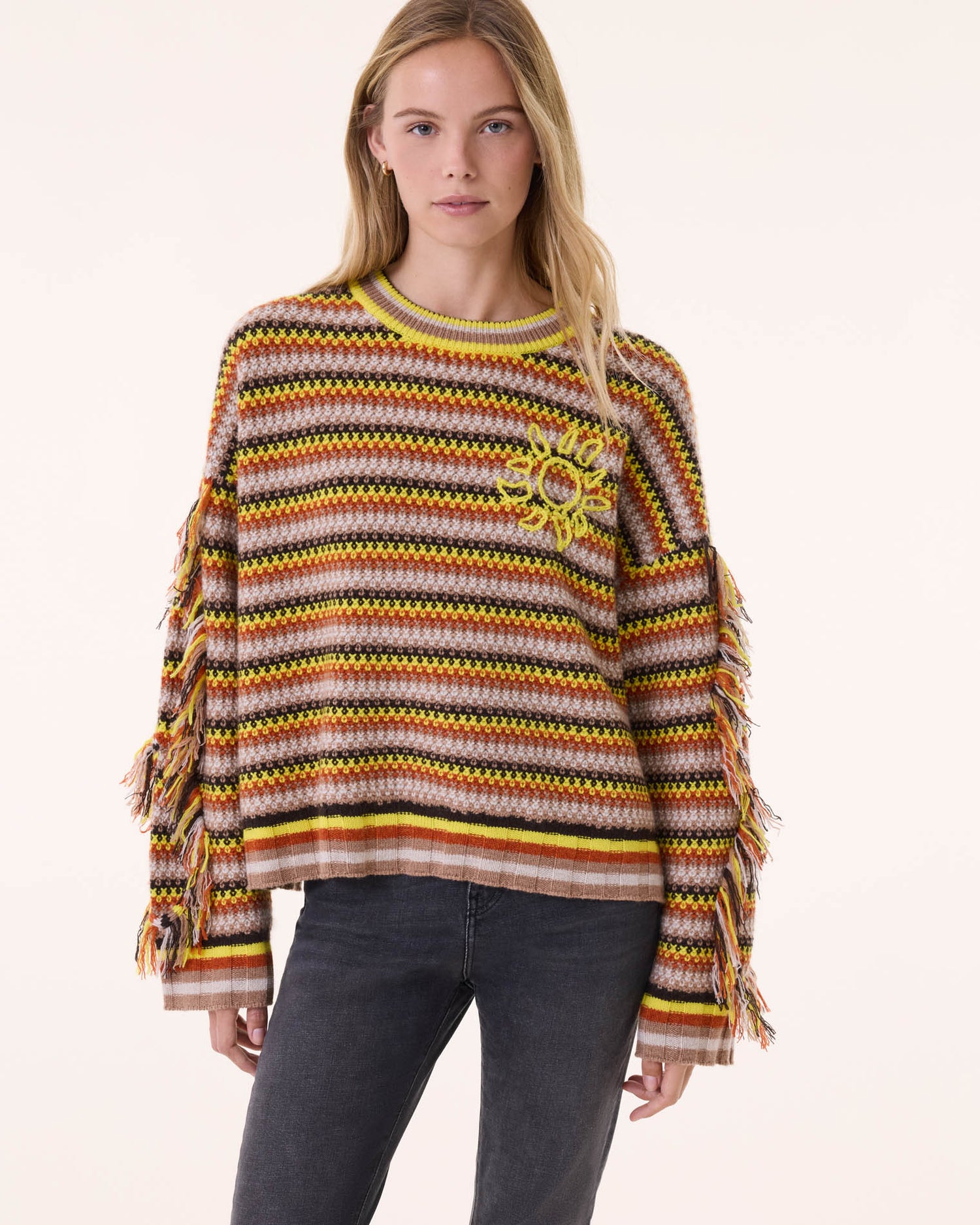 Pull en cachemire orange pour femme - Kujten