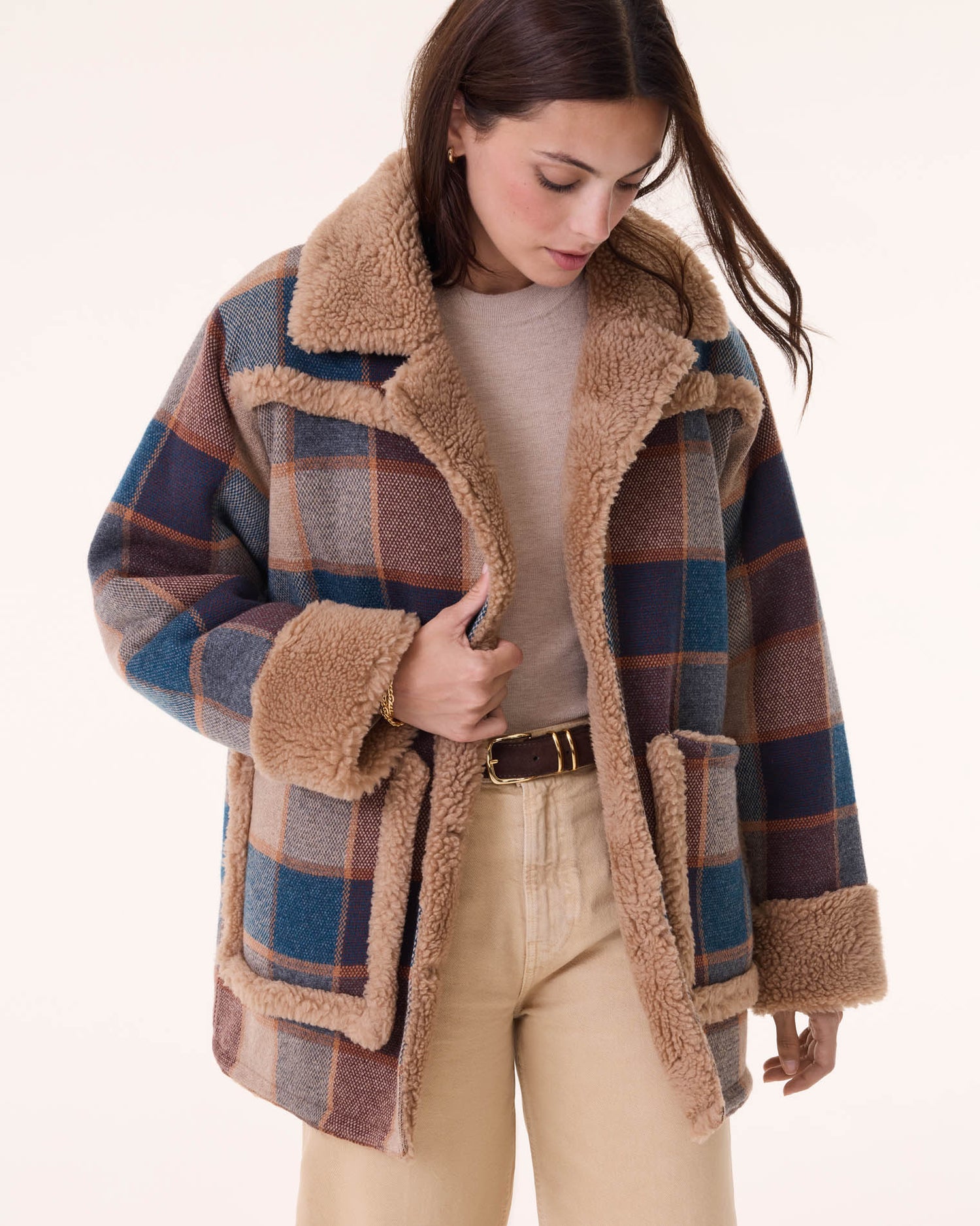 Veste rosalita carreaux - Kujten