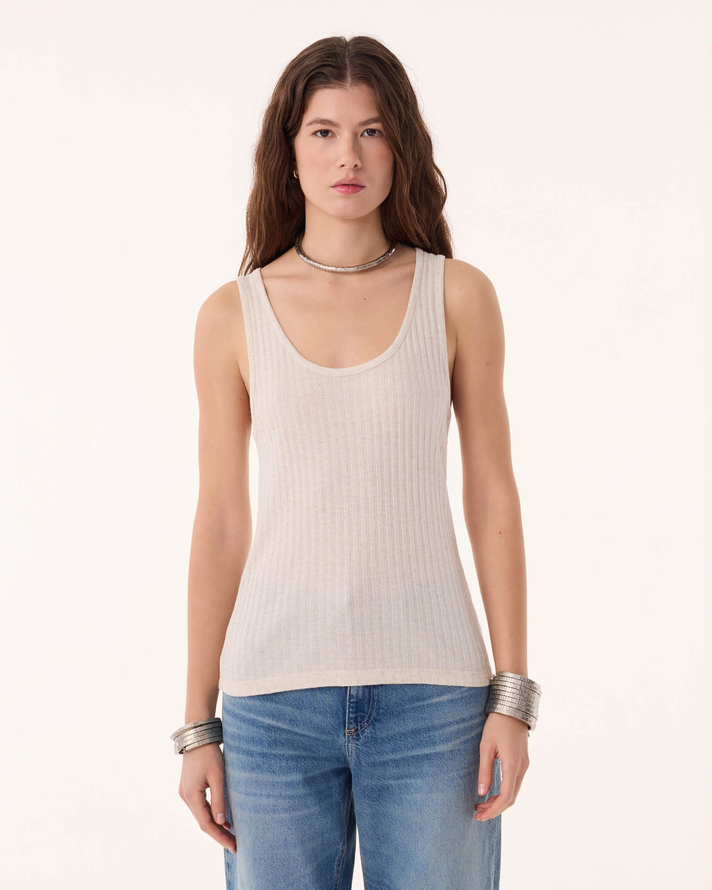 Tank Top Nael Linvi beige heather