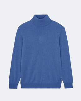 Pull en cachemire bleu pour homme - Kujten packshot