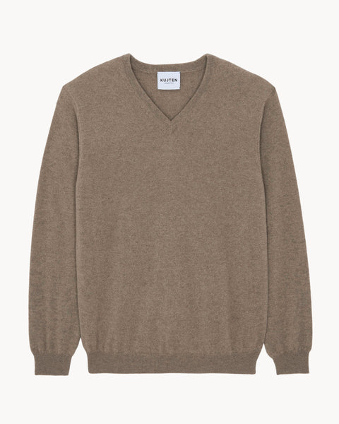 Pull Vince beige taupe chiné - Image 2
