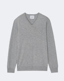 Pull en cachemire gris pour homme - Kujten packshot