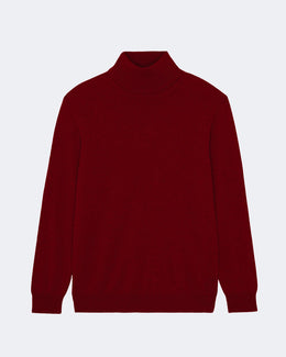 Pull en cachemire rouge pour homme - Kujten packshot