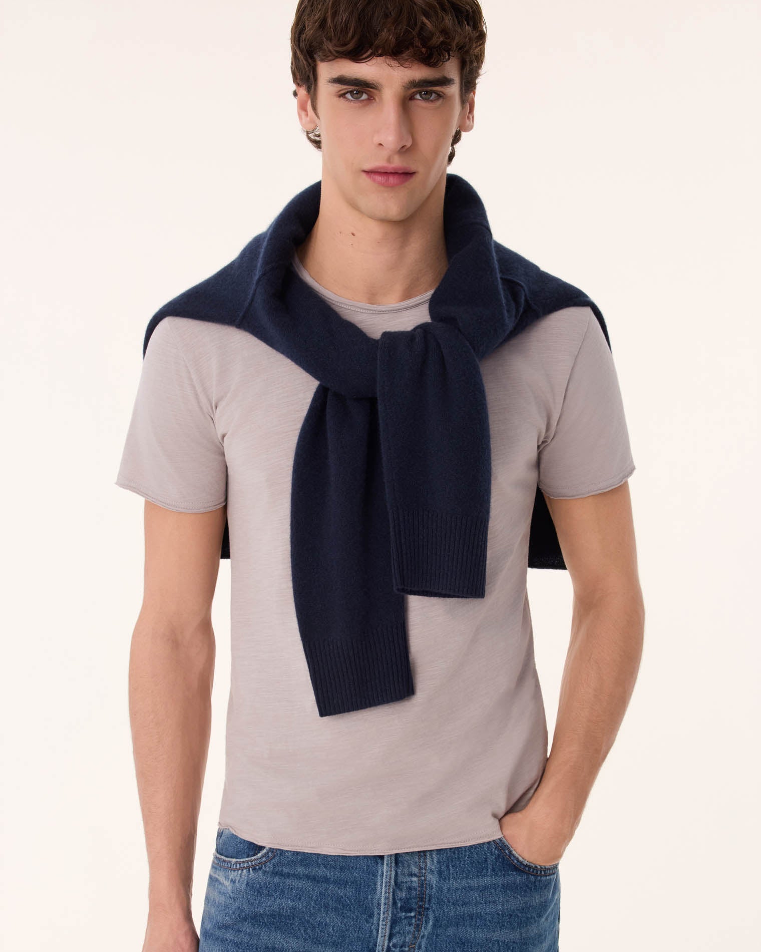Top en coton gris pour homme - Kujten