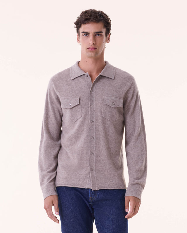 Shirt Julius taupe - Image principale