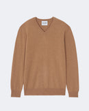 Pull en cachemire camel pour homme - Kujten packshot