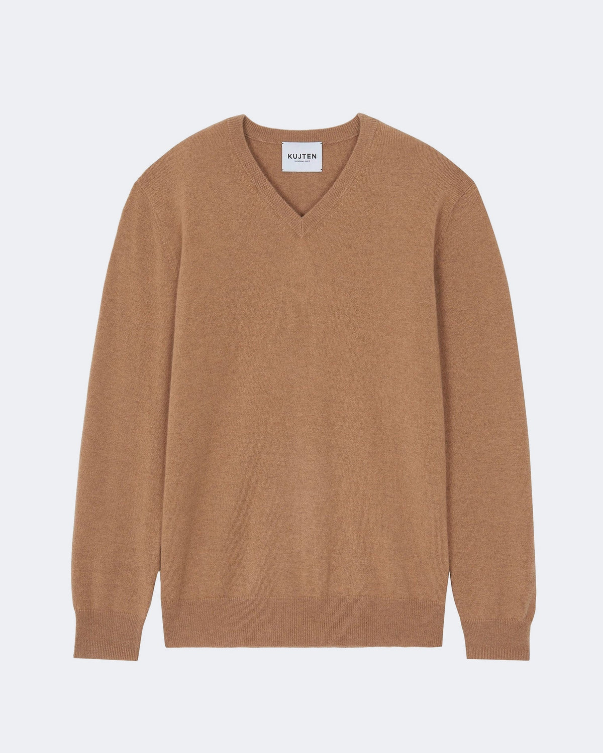 Pull en cachemire camel pour homme - Kujten packshot