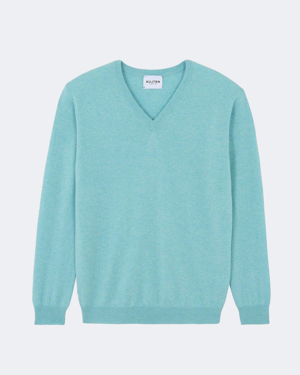 Pull en cachemire bleu pour homme - Kujten packshot