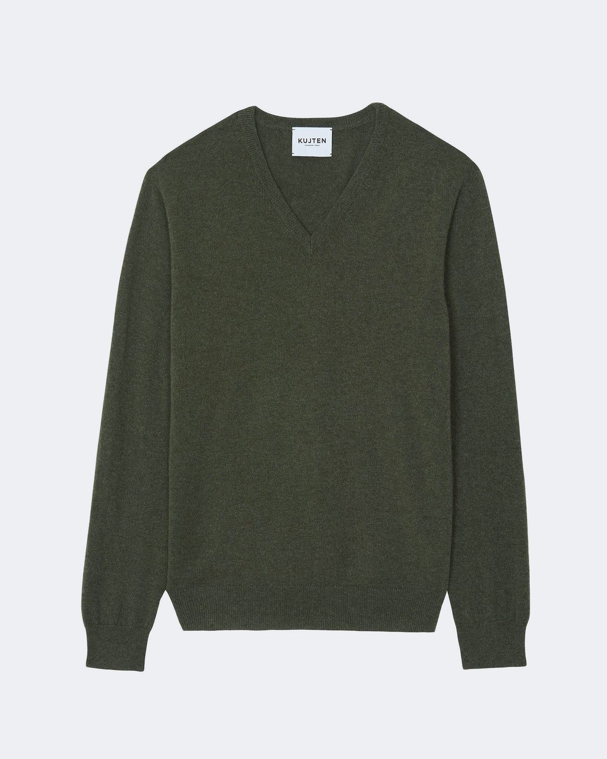 Pull en cachemire kaki pour homme - Kujten packshot