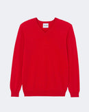 Pull en cachemire rouge pour homme - Kujten packshot